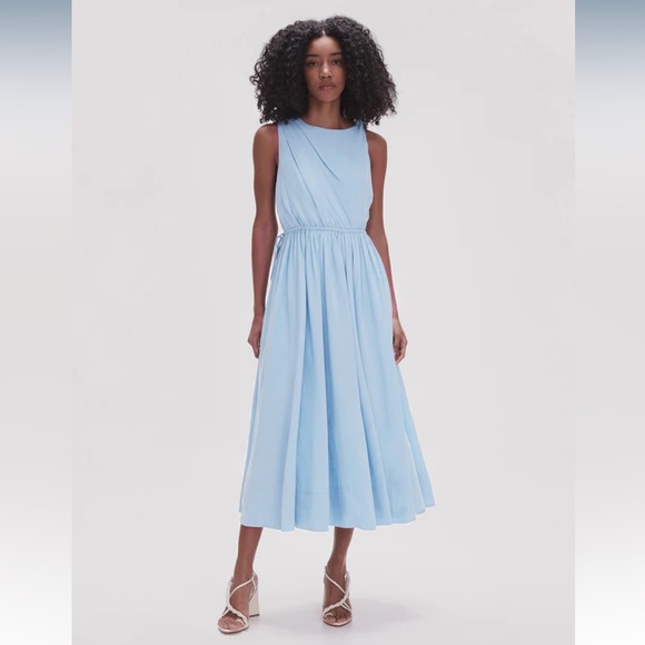 AJE Abbey Twisted midi dress - Light Sky Blue - NWT - Picture 1 of 5